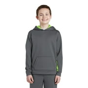 Sport-Tek YST235 Youth Sport-Wick Fleece Colorblock Hooded Pullover, Shop all kids